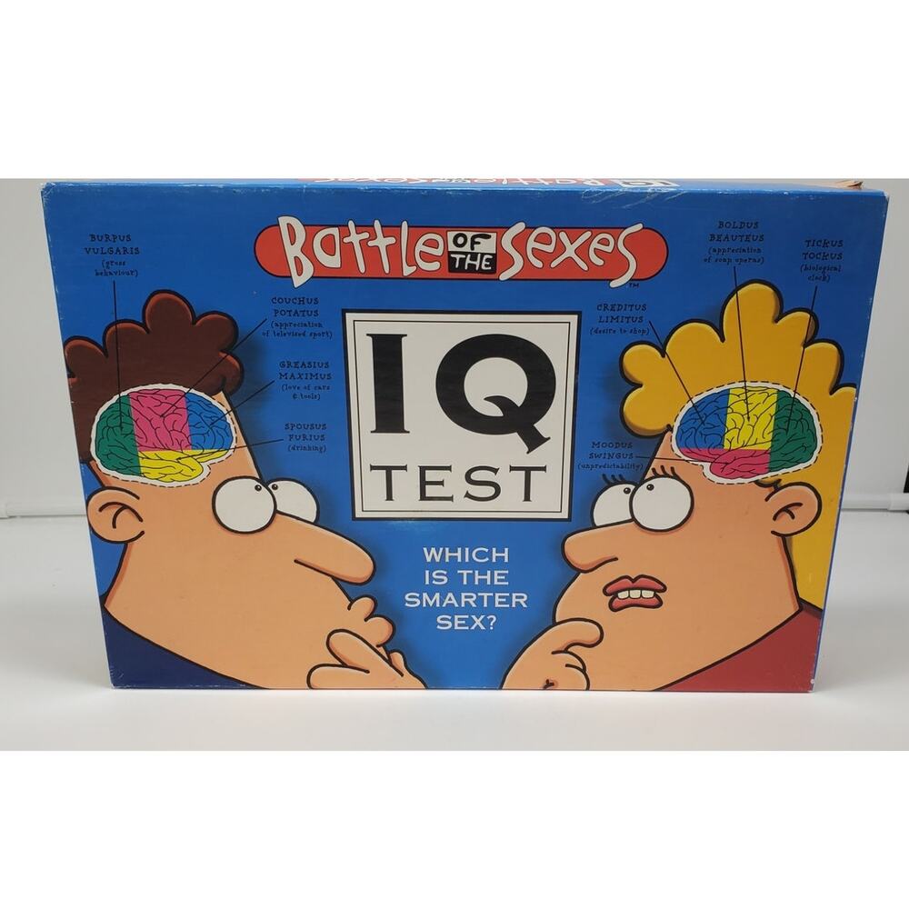 Vintage Battle of the Sexes, IQ Test Board Game 2003. PRE-OWNED, COMPLETE